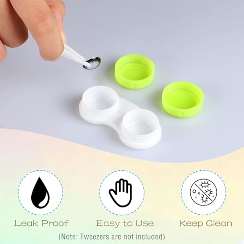 8 Packs Contact Lens Cases, Contact Lenses Holder Box with Left/Right Caps for Home Travel Outdoor - Image 5