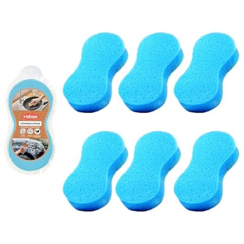 Jumbo Car Wash Sponges for Car Cleaning, Washing & Windows - 6 Pack of Car Sponges - Anti Scratch Technology - Perfect for Wheels, Windscreen & Bodywork Cover
