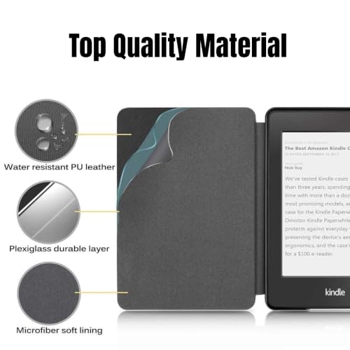 Image of MOCA Case for Kindle Paperwhite 12th Gen 7 inch (2024) & Kindle Colorsoft 7 inch (2025), Slim PU Leather Cover with Auto Wake /Sleep, Magnetic Closure, Lightweight (Spring Blossom)