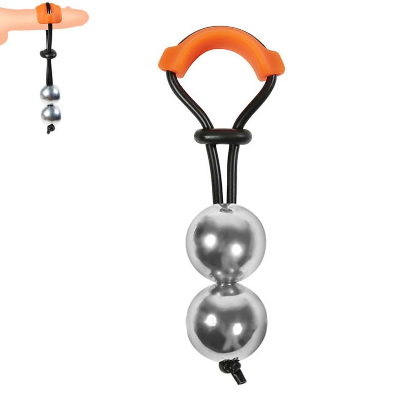 Men's Durable Stainless Steel Endurance Training Ring (2 Load Balls), Gym Fitness Exercise Training Tool