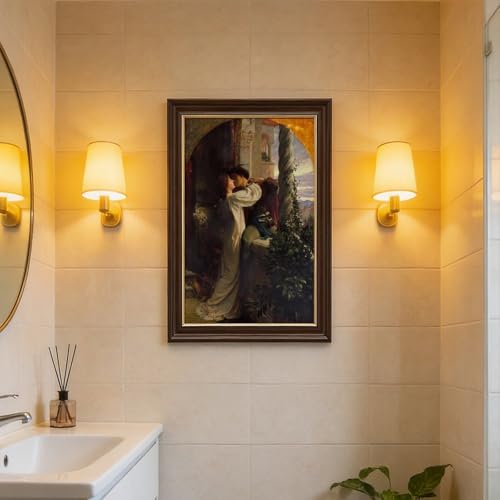 Impression toile Frank Dicksee de Romeo et Juliette decoration murale salon 61x91.4
