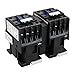 Baomain CJX2-1810 AC Contactor with Interlock, 220VAC 18A 3-Pole, 3NO+1NC Auxiliary, DIN Rail Mount (2-Pack)