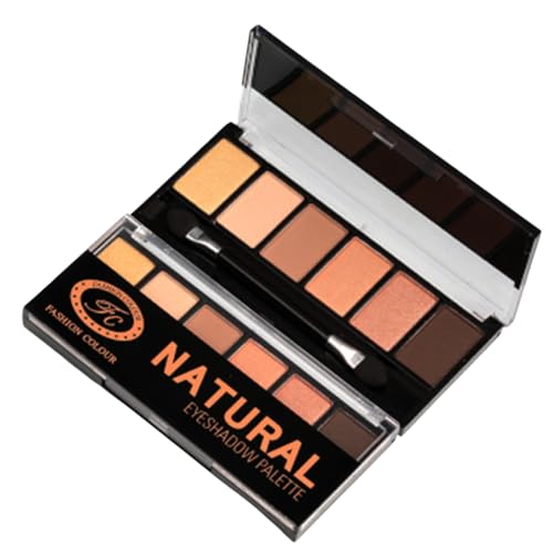 Fashion Colour Eyeshadow Palette | 6 Pigmented Colors Eyeshadow Palette Long Wearing And Easily Blendable Eye Makeup Palette Matte | Matte, Shimmery And Metallic Finish | (NATURAL)