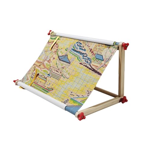 Cerceau de broderie portable support de table bois réglable - 5