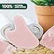 Gua Sha Steine Gesichts Jade Guasha Board Massage Tool Heart Shape Jade für Gesicht, Augen, Hals zur Hautpflege, Schönheit und Entspannung der Körpermuskulatur (Rosa)