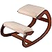 VEVOR Silla Arrodillada Ergonómica Taburete Madera Corrección de Postura Oscilante Casa Grande Home Office o Silla de Escritorio, Cojines para Las Rodillas Color Nuez