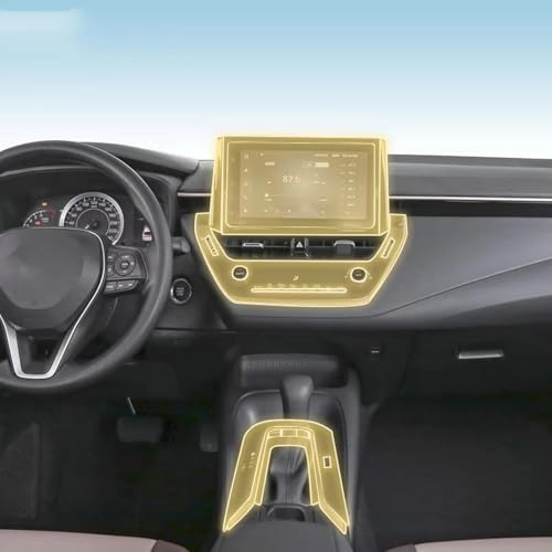 Film protection TPU transparent console centrale Toyota Corolla LCD