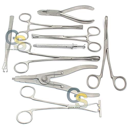 G.S 9 Body Piercing Instruments KIT Tools PENINGTON Forceps,G.S-DS-740 Best Quality