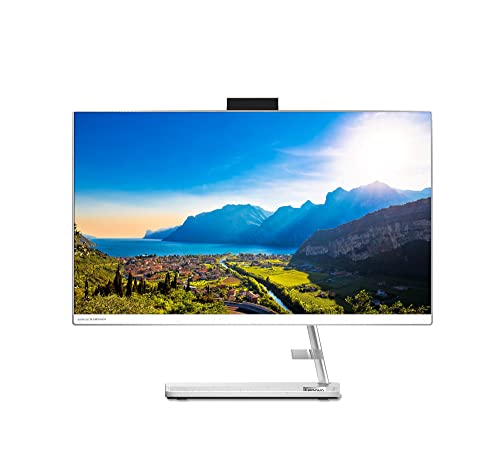 Image of Lenovo IdeaCentre AIO 3 Gen 6 2-in-1 Desktop Computer (23.8 inch Full HD, AMD Ryzen 5 5500U, 16GB RAM, 512 GB SSD, Windows 11 Home) White - Spanish QWERTY Mouse and Keyboard