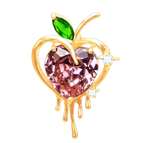 Image of Brooches For Women,14k Gold Plated Copper,Crystal Brooch,Love Brooch,Heart Brooches,Brooches Pin for Birthday, Christmas,Valentines, Wedding Parties, Anniversaries,Mother's Day