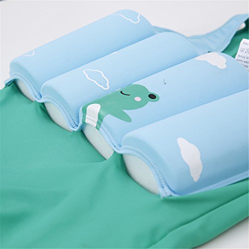 Image of Toddler Kids One-Piece Float Swimsuit with Adjustable Buoyancy UPF 50+ Sun Protection for Beach Pool Boys Girls