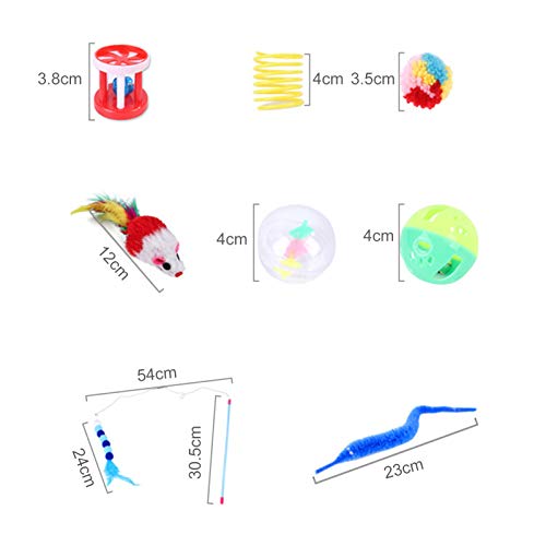 Conjunto de brinquedos para animais de estimação Adaskala, usado para vários brinquedos de gato inte