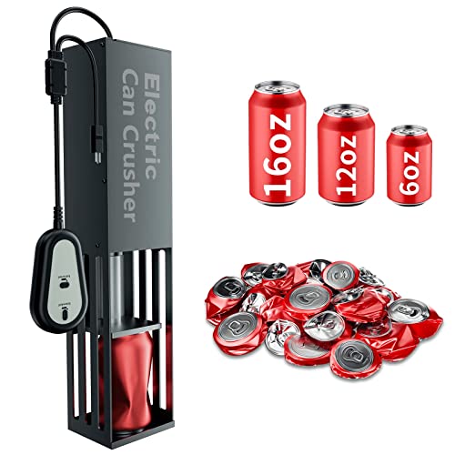 YOTAN ELECTRIC CAN CRUSHER 12OZ 및 16OZ 금속 알루미늄 캔 분쇄기 재활용 쓰레기 압착기 알루미늄