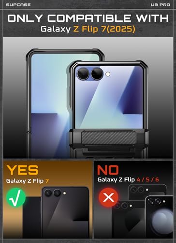 Image of SUPCASE for Samsung Galaxy Z Flip 7 Case with Built-in Kickstand, Black