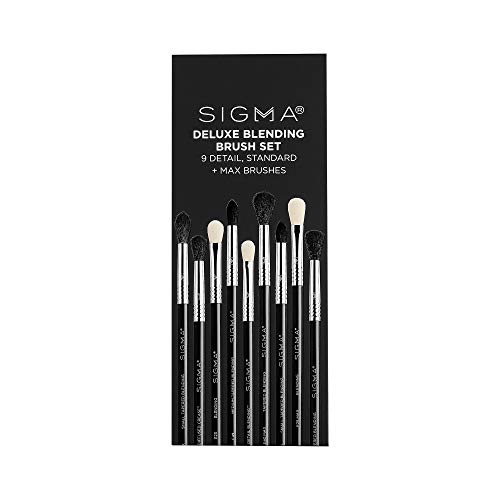 Sigma-Beauty-Deluxe-Blending-Brush-Set--Professional-Grade-Eyeshadow-Brush-Set-with-9-Full-Size-Blending-Brushes-Featuring-Extra-Soft-Fibers-for-Precise-Controlled-All-Over-Eyeshadow-Blending