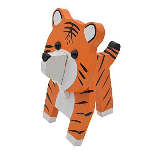 VIPbuy Tiger Wood Glasses Holder, 3D Wooden Puzzle Eyeglasses Stand Animal Spectacle Holder Sunglasses Display Rack Gifts Home Office Desk Decor - Image 4