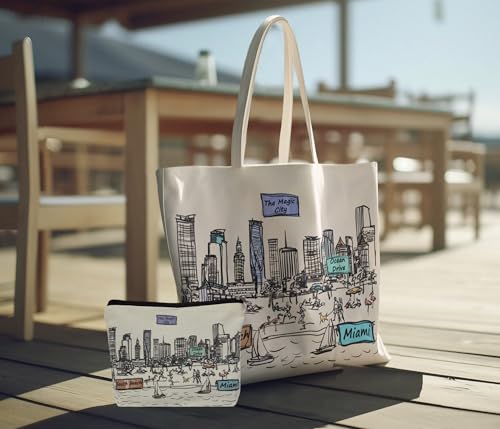 Bolsa Tote con diseño Cities Around the World 17x14 miniatura 4