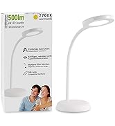 Lumare LED Schreibtischlampe 6W | Kunststoff | Schwenkbare Leselampe für Büro oder Zuhause | Ultr...