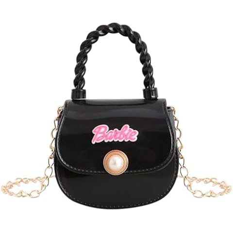JienClound Little Girl Mini Jelly Purse Handbag Shoulder Bag with Magnetic Button Wallet for Children (Black) Cover