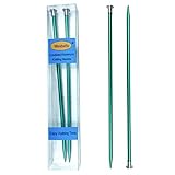 Weabetfu Aluminum Metal Knitting Needle,Colored Straight Single Pointed,10-inch Length for Handmade DIY Knitting,Size US 9(5.5mm)