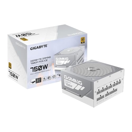 Image of GIGABYTE Gaming 750GM PG5 ICE ATX 3.1 & PCIe 5.1 Ready Fully Modular 750W Power Supply - 80 Plus Gold & Cybenetics Platinum Certified, Dual Color 12V-2x6 Cable, T-Guard, 10 Year Warranty - White