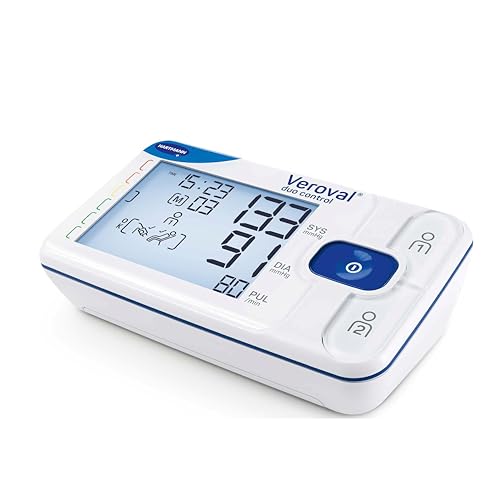 Veroval duo control Tensiomètre de Bras : Détecte les arythmies cardiaques - Indicateur de repos - Contrôle positionnement du brassard - Taille M