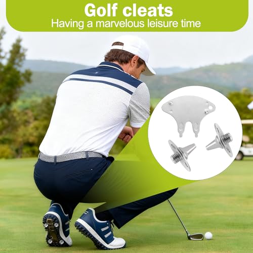 22Pcs Silver Shoe Cleats with Spanner, Screw-In Golf Shoe Spikes Set, Replacement Golf Spikes and Metal Studs Compatible with Football Boots, Rugby Footwear and Running Spikes Styles - Image 5