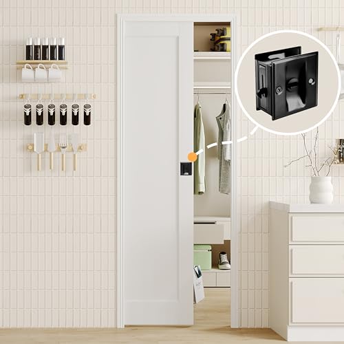 Image of Pocket Door, 18 in. x 80 in, 1-Panel Core with Frame and Hardware Kit Set, Interior Doors Slab for Pocket Doors, White Primed - No Panel Assembly Required