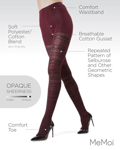 Image of MeMoi Selbu Sky Geometric Sweater Tights