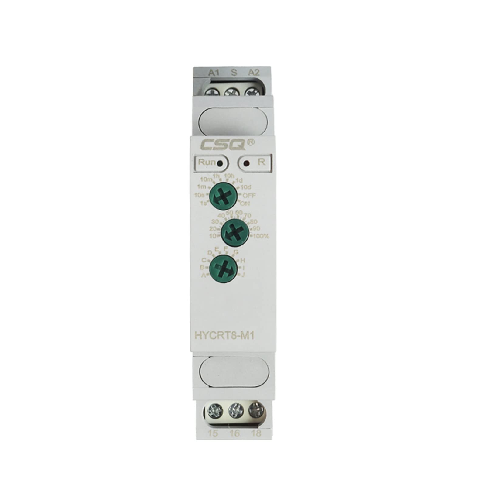 Relè temporizzato CSQ con display digitale a LED HYCRT8-M 16A temporizzatore multifunzione 10 scelte di funzioni AC DC 24V 220V 230V(Ac220v,HYCRT8-M1)