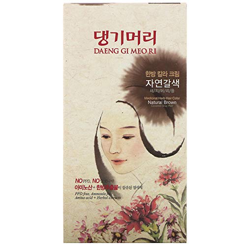Daeng Gi Meo Ri- Medicinal Herb Hair Color [Natural Brown], Covering Gray Hair, Protecting Damaged Hair from Hair- Dyeing, Contains High-Keratin, 8.47 Oz