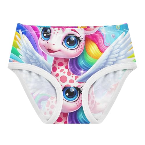 Stylish Toddler Underwear Custom 2t Cotton Little Girl Panties Cute Colorful Unicorn Rainbow Briefs Undies Kids