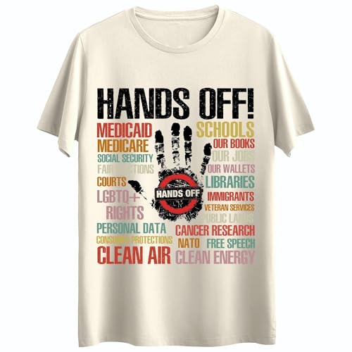 Hands Off My Body Art Data Unisex Protest T-Shirt – Bold Statement Graphic Activism Tee Sand Large