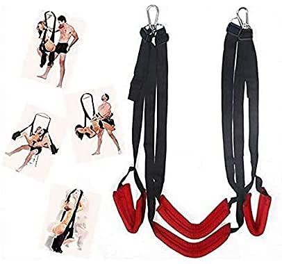 Paar Swing-Sex Swing Met Verstelbare Riemen En Stoel Speelgoed Opknoping Sex Swing-Kan 300 Kg Bevatten (Rood) - Afbeelding 5