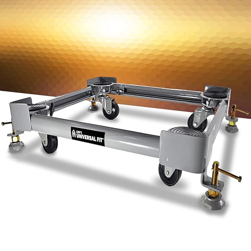 Universal Stand for Washing Machine 6kg, 6.5kg 7kg 8kg 9kg For All Fully Automatic Top & Front Loads, Fridge & Dishwasher, 100% Heavy Duty Metal...