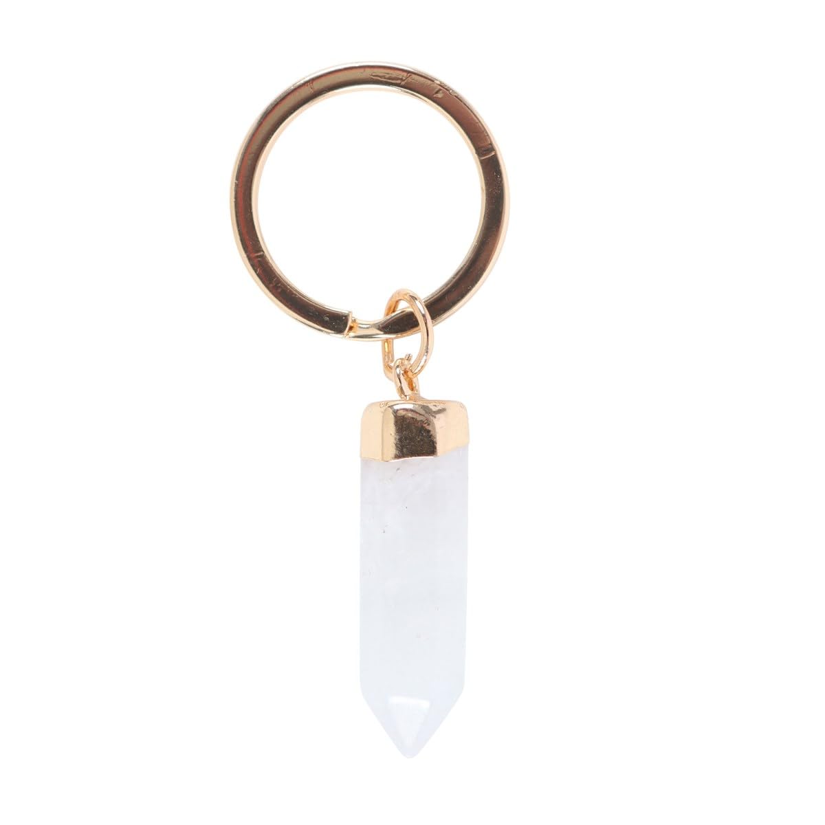 Something Different Wholesale Women's Quartz Clear Keyring: Semi Precious Crystal Keychain For Crystal Healing, Gemstone Key Holder, Natural Key Ring - Unique & Energizing!