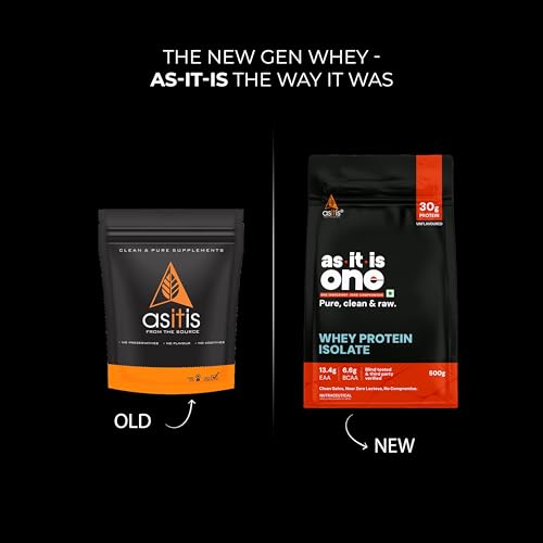 Image of AS-IT-IS One Whey Protein Isolate - 500g Unflavoured, 30g Protein per Serve. Pure, Clean & Raw, No Amino Spiking