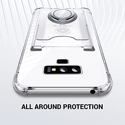 Shields Up For Galaxy Note 9 Case, Samsung Note 9 Case, Minimalist Wallet Case With Card Holder And Ring Kickstand/Stand, [Drop Protection] Slim Protective Cover For Samsung Galaxy Note 9 - Clear #TOP5