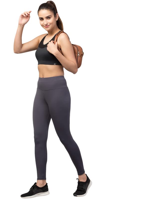 Image of BLUECON Gym wear Leggings Ankle Length Workout Pants | Stretchable Tights | Mid Waist Sports Fitness Yoga Track Pants for Girls & Women (Pack of 2)