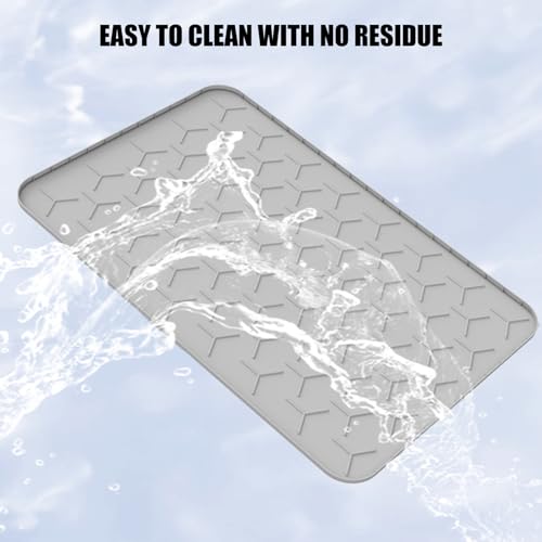 Tapis de litière antidérapant en silicone lavable pour chat