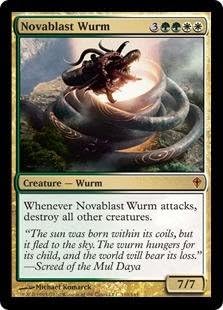 Magic: the Gathering - Novablast Wurm - Worldwake