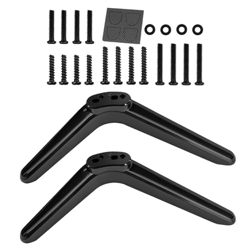 Patas TV-2 piezas Matte Base Base Television Base Stand Feet | Soporte de reemplazo duradero para dormitorio, lugar de trabajo, apartamento, dormitorio, accesorios para estabilidad TV a sch