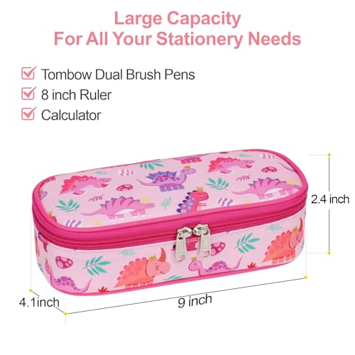 Image of Bagseri Pencil Case for Girls - Large School Supplies Pouch for Class | Girls Pencil Case Wide Opening, Kids Pen Bag with Multi-Slot, Cute Water Resistent Organizer , Glitter Purple Mermaid
