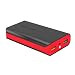 Produktbild RealPower PB-6k Color Edition, 6.000mAh Powerbank/Externer Akku/Ladegerät, 2 x Out (USB), LED Kapazitätsanzeige, für iphone, iPad, Samsung Galaxy und weitere,(Schwarz/Rot)