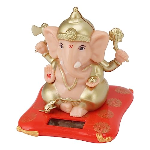 Figura Solar Ganesha Decorativa para Auto