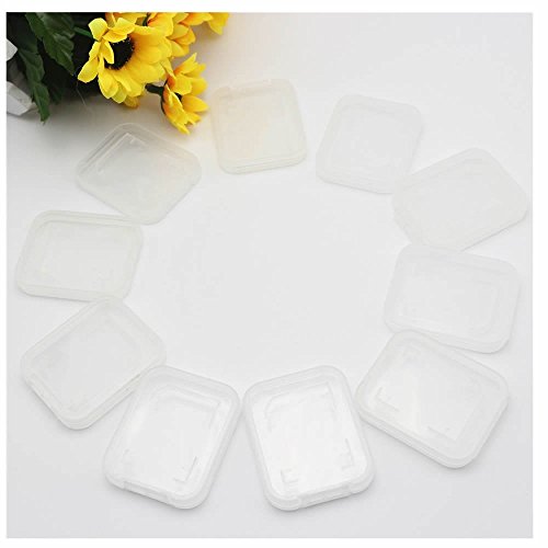 Gootrades Transparent Standard Sd Sdhc Memory Card Case Holder Box Storage Boxes (Pack Of 10) #TOP6