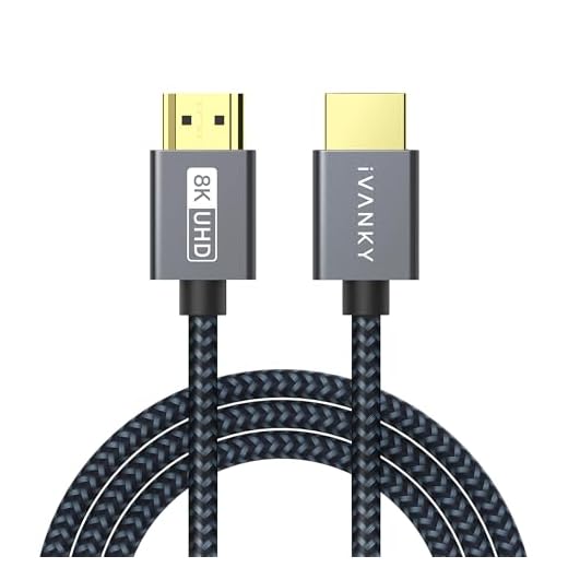 IVANKY 8K HDMI Cable 15 ft, 48Gbps HDMI 2.1 Cable, [8K/60Hz 4K/120Hz, HDR, HDCP 2.3, 3D, eARC], High Speed Braided 8K HDMI Cord Compatible with PS5, PS4, UHD TV and PC
