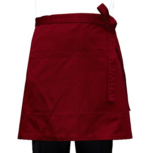 LissomPlume Arbeitsschutzblech Schürze Küchenschürze Kochschürze Küchenschürze Küche Hause Restaurant 70 * 45cm- dunkelrot Cover