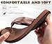 KuaiLu Womens Flip Flops Comfort Arch Support Yoga Mat Cushion Orthopedic Thong Sandals Fashion Leather Slip On Summer Beach Walking Slides Travel Outdoor Plantar Fasciitis Recovery Shoes Brown 8.5