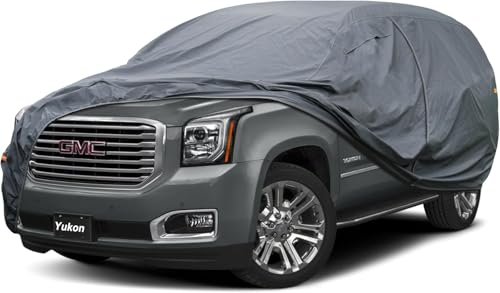 GUNHYI Premium Car Cover Custom Fit GMC Yukon XL (2000-2026), 16 Layers Heavy Duty Car Cover Waterproof All Weather with Zipper Door for Sun Rain Snow Dust Uv Protection by GUNHYI - Used condition - US$79.91